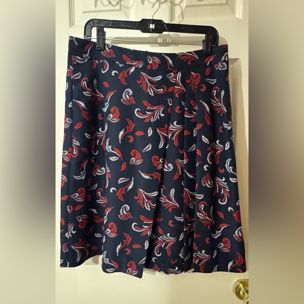 Brooks Brothers A-Line Skirt - Black and Red Floral